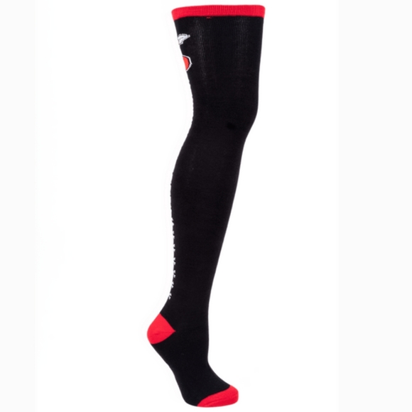 Too Fast Cherry Bow Tattoo Thigh High Socks NWT - Picture 6 of 6